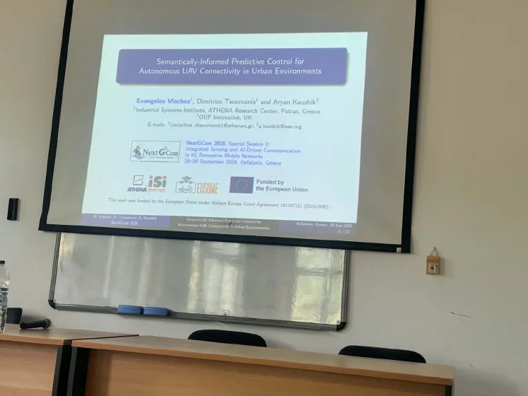 Title slide of the paper on semantically-informed predictive control for UAV connectivity