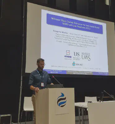 Presenting the paper at IEEE ICC 2023, Rome, 1 June 2023.